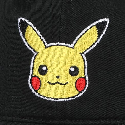قبعة أبي من Bioworld Pokemon Pikachu مصنوعة من القطن المغسول باللون الأسود in Saudi Arabia