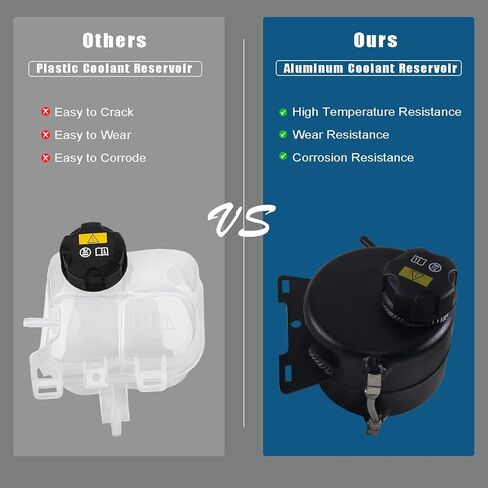 603-332 خزان تبريد محرك الألومنيوم مع غطاء، متوافق مع BMW 118i 318i i3 i3s i8 2014-2019، ميني كوبر كونتريمان بيسمان 2007-2016، خزان توسيع استرداد الفائض in Kuwait
