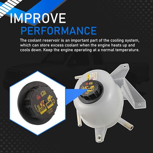 Engine Coolant Overflow Reservoir Expansion Tank With Cap Compatible With 2001-2011 Ford Ranger L4 2.3L Mazda B2300 L4 2.3L Replaces 603-091 1L5Z8A080AC 2L5Z8A080AA 9C3Z8101B 603091 in Saudi Arabia