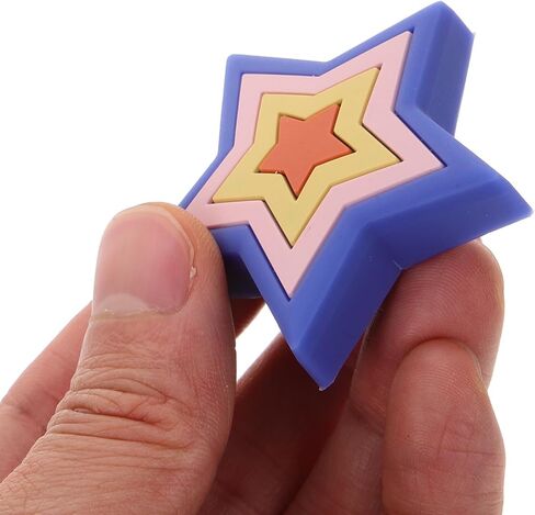 Zerodeko 4pcs Silicone Cabinet Knobs Drawer Pull Handles Cartoon Star-Shaped Wardrobe Handles Soft Impact-Resistant Drawer Pulls for Nursery and ’ Room in Saudi Arabia
