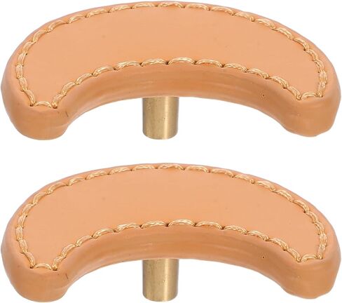 BESPORTBLE 2pcs Moon Shaped Single Hole Pu Drawer Pulls Vintage Dresser Handles Cabinet Door Hardware for ’ Room Furniture in Saudi Arabia