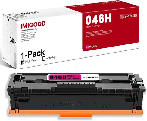 1-Pack 045H(1252C001) Magenta Toner Cartridge Replacement for Canon High Capacity 5,500 Pages with Image Class LBP654Cdw MF735Cdw MF731Cdw MF733Cdw Printer（with chip） in Saudi Arabia
