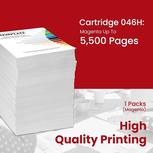 1-Pack 045H(1252C001) Magenta Toner Cartridge Replacement for Canon High Capacity 5,500 Pages with Image Class LBP654Cdw MF735Cdw MF731Cdw MF733Cdw Printer（with chip） in Saudi Arabia