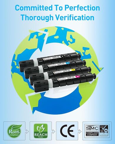خرطوشة حبر متوافقة مع MasaiMara GPR-52 GPR52 لطابعة Canon imageRUNNER C1325 C1325IF C1335IF (أسود سماوي أرجواني أصفر، 4 عبوات) in Kuwait