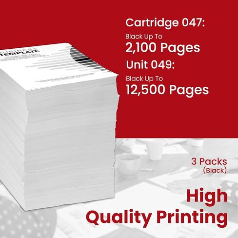 2-Pack 047 2164C001 Black Toner Cartridge & 1-Pack 049 2165C001 Black Drum Unit Replacement for Canon with imageCLASS MF113W LBP113W MF110/LBP110 Series MF112/LBP112 i-SENSYS MF113W Printer（with chip） in Saudi Arabia