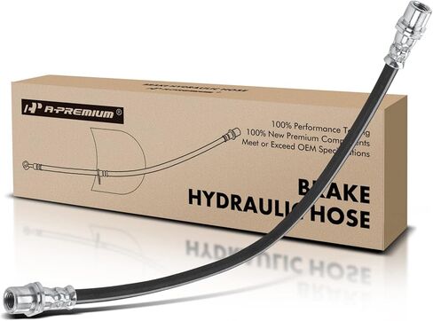 A-Premium Front Driver or Passenger Brake Hydraulic Hose Compatible with Select Toyota Models - Tacoma 2004, with Traction Control and 6 Lug Wheels - Replace# 9094702D73 in Saudi Arabia