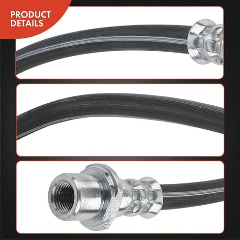 A-Premium Front Driver or Passenger Brake Hydraulic Hose Compatible with Select Toyota Models - Tacoma 2004, with Traction Control and 6 Lug Wheels - Replace# 9094702D73 in Saudi Arabia
