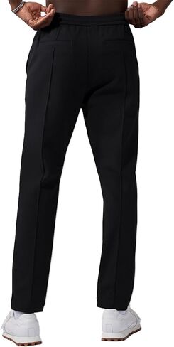Fioboc Mens Casual Pants Elastic Waist Dress Pants Lightweight Drawstring Sweatpants with Pockets in Saudi Arabia