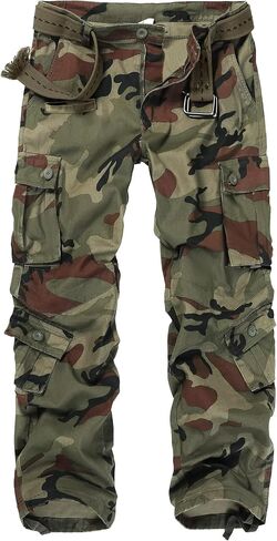 KOCTHOMY سراويل البضائع الرجالية سراويل العمل القطنية للرجال سراويل مموهة متعددة الجيوب مناسبة للاستخدام في الهواء الطلق، ملابس غير رسمية in Kuwait