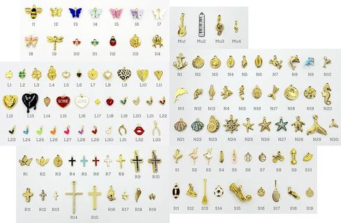 قلادة مميزة من الفولاذ المقاوم للصدأ بحلقة تسلق ذهبية مع قلادة على شكل قلب من اللؤلؤ على شكل دب صمغي من المينا للنساء قابلة للتغيير، اصنع مجوهراتك الخاصة - DII in Kuwait