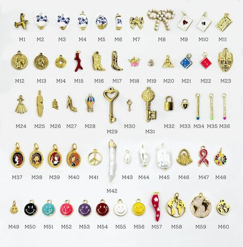 قلادة مميزة من الفولاذ المقاوم للصدأ بحلقة تسلق ذهبية مع قلادة على شكل قلب من اللؤلؤ على شكل دب صمغي من المينا للنساء قابلة للتغيير، اصنع مجوهراتك الخاصة - DII in Kuwait