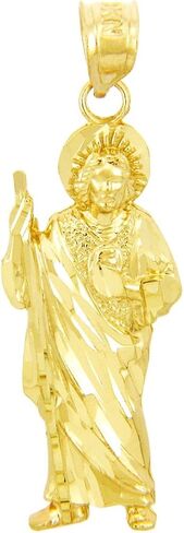 14k Yellow Gold Saint Jude Charm Pendant in Saudi Arabia