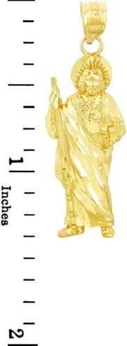 14k Yellow Gold Saint Jude Charm Pendant in Saudi Arabia