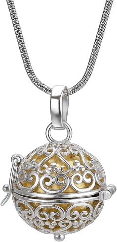 Sterling Silver Bali Harmony Ball, Bola Pregancy Necklace, Harmony Ball Necklace, Angel Caller in Saudi Arabia