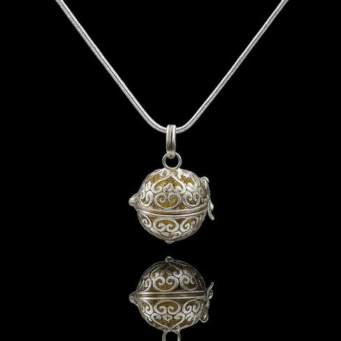 Sterling Silver Bali Harmony Ball, Bola Pregancy Necklace, Harmony Ball Necklace, Angel Caller in Saudi Arabia