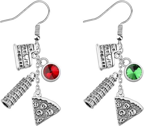 OKEYCH Italy Lover Gift Italy Design Earrings Italy Vacation Trip Jewelry Italian Pride Gift in Saudi Arabia