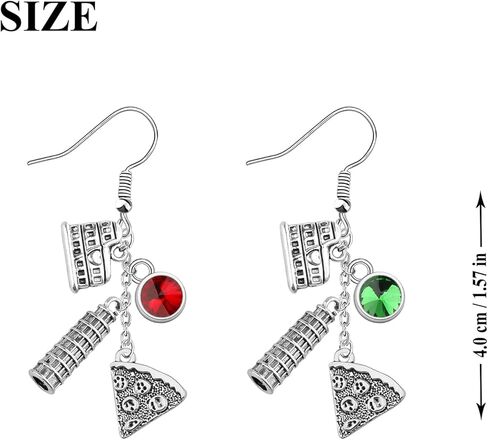 OKEYCH Italy Lover Gift Italy Design Earrings Italy Vacation Trip Jewelry Italian Pride Gift in Saudi Arabia