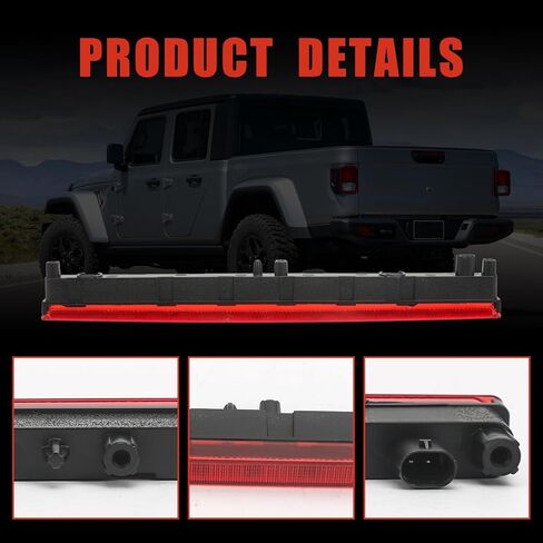 923-297 Center High Mount Third Brake Light Compatible with Jeep Gladiator 2020-2025 Replace# 68338388AB 68338388AC in Kuwait