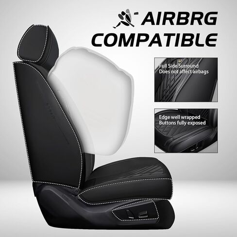 أغطية مقاعد الشاحنة لسيارة Ford Transit-250 2015-2026، غطاء مقعد رياضي مقاوم للماء من جلد نابا الفاخر، سهل التركيب، أغطية مقاعد السيارات القياسية بمقعدين (أسود) in Kuwait