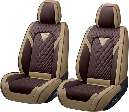 أغطية مقاعد الشاحنة لسيارة Ford Transit-250 2015-2026، غطاء مقعد رياضي مقاوم للماء من جلد نابا الفاخر، سهل التركيب، أغطية مقاعد السيارات القياسية بمقعدين (أسود) in Kuwait