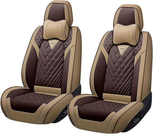 أغطية مقاعد الشاحنة لسيارة Ford Transit-250 2015-2026، غطاء مقعد رياضي مقاوم للماء من جلد نابا الفاخر، سهل التركيب، أغطية مقاعد السيارات القياسية بمقعدين (أسود) in Kuwait