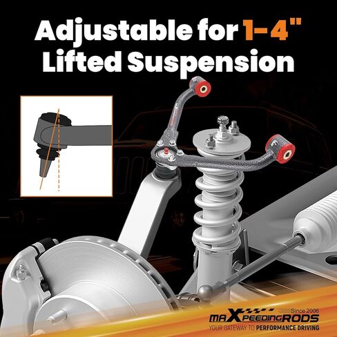 maxpeedingrods لأذرع التحكم العلوية الأمامية للرفع 1-4 بوصة لسيارة جيب ليبرتي 2002-2007، أذرع التحكم في التعليق القابلة للتعديل in Saudi Arabia