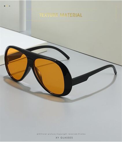 4 Pieces Oversized Aviator Sunglasses for Women Men Trendy 70s Square Sun Glasses Vintage Large Frame Shades in Saudi Arabia