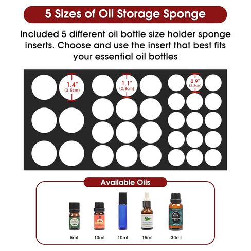 J JACKCUBE DESIGN Essential Oil Storage Box, Holds up to 124 Bottles 5-30 ml Standard and Roller Bottles, 3 Tier Metal & Wooden Drawer Case Organizer Display Container- MK584A in Saudi Arabia