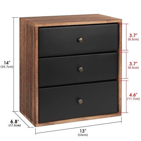 J JACKCUBE DESIGN Essential Oil Storage Box, Holds up to 124 Bottles 5-30 ml Standard and Roller Bottles, 3 Tier Metal & Wooden Drawer Case Organizer Display Container- MK584A in Saudi Arabia