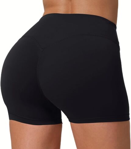 Workout Shorts for Women 2.5" High Waist Scrunch Butt Booty Biker Short No Front Seam Yoga Gym Running in Saudi Arabia