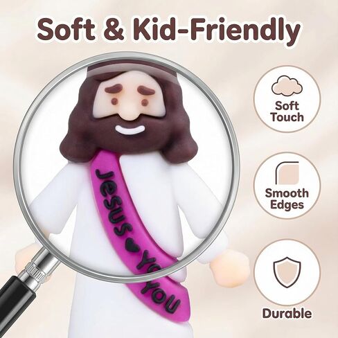 100PCS Bulk Mini Jesus Figurines - Tiny Little Small Religious Toys, Easter Egg Stuffers Fillers & Gifts - Bright Colors in Saudi Arabia