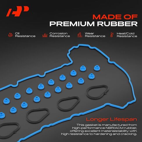 A-Premium Engine Valve Cover Gasket Set Compatible with Chevrolet Colorado 2004-2006 & GMC Canyon 2004-2006 & Isuzu i-280 2006, 2.8L in Saudi Arabia