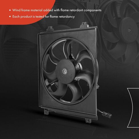 A-Premium Right A/C Condenser Fan Assembly Compatible with Select Kia Models - Spectra 2004-2009, Spectra5 2005-2009, 2.0L - Replace# 977352F000, 977372D500 in Saudi Arabia