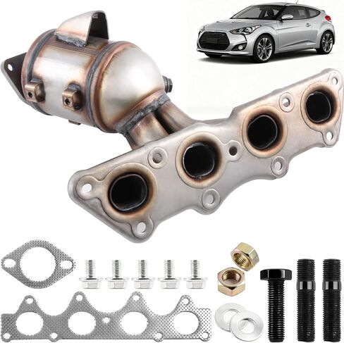 Catalytic Converter with Gasket Kit Compatible for 2012-2017 Hyundai Accent Veloster Kia Rio Soul L4 1.6L, Replace 674-891 285102BEF1, Direct-fit (EPA Compliant) in Kuwait