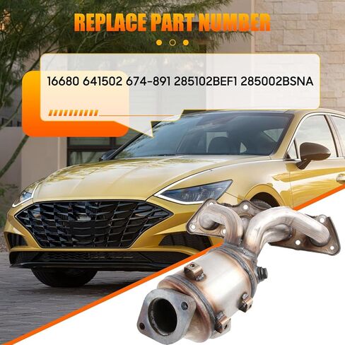 Catalytic Converter with Gasket Kit Compatible for 2012-2017 Hyundai Accent Veloster Kia Rio Soul L4 1.6L, Replace 674-891 285102BEF1, Direct-fit (EPA Compliant) in Kuwait