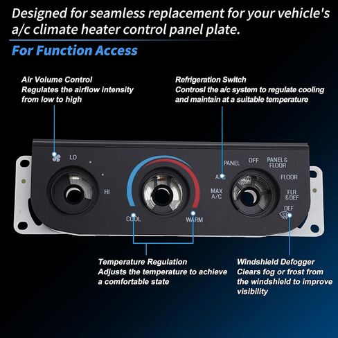 لوحة لوحة التحكم في سخان المناخ A/C لسيارة Ford F-150 1999-2004 لوحة حماية لوحة تكييف الهواء رقم OE: 2L3Z-19980-BA/XL3Z-19980-AA/1L2Z-19986-AA in Kuwait