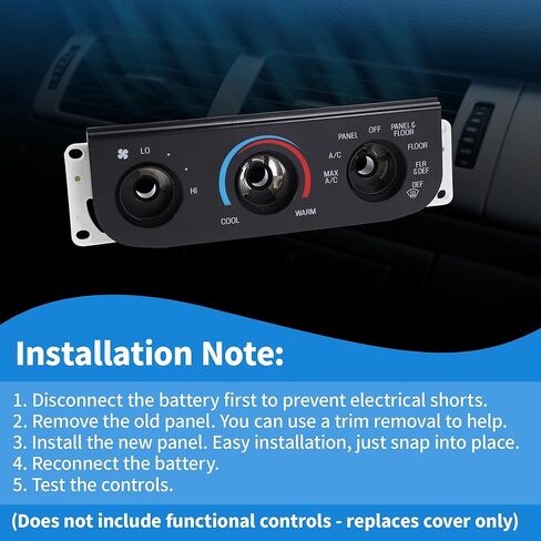 لوحة لوحة التحكم في سخان المناخ A/C لسيارة Ford F-150 1999-2004 لوحة حماية لوحة تكييف الهواء رقم OE: 2L3Z-19980-BA/XL3Z-19980-AA/1L2Z-19986-AA in Kuwait