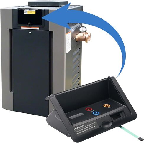 إطار تحكم 009491F مع غشاء مفتاح متوافق مع لوحة التحكم في سخان حمام السباحة Raypak، بديل للطراز R185B، R265B، R335B، R405B ID سخانات حمام السباحة الرقمية - أسود in Kuwait