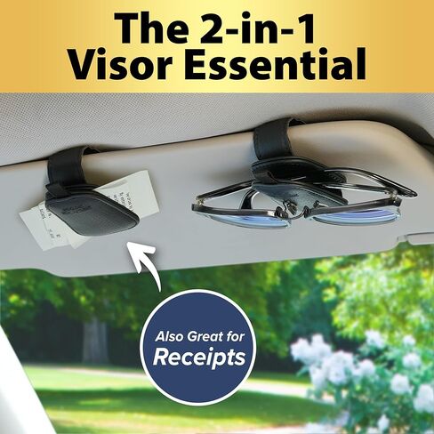 @HomePrep Snug Shades 2-Pack Premium حامل النظارات الشمسية لواقي السيارة | تقنية المشبك المغناطيسي MagnaGrip | تخزين تلقائي آمن وخالي من الخدوش للنظارات والظلال ونظارات القراءة in Saudi Arabia