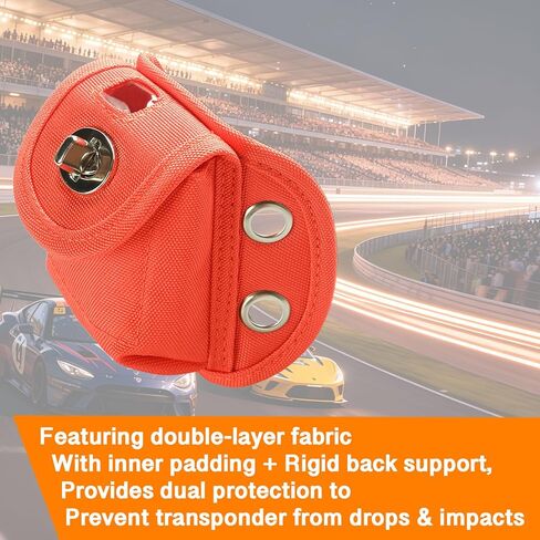 حقيبة تثبيت مستجيبة - حافظة نايلون برتقالية مقاومة للماء مع نافذة حالة لسيارة السباق والكارت، مثالية للمتسابقين المحترفين والهواة، حقيبة تثبيت على الأجهزة العالمية in Kuwait