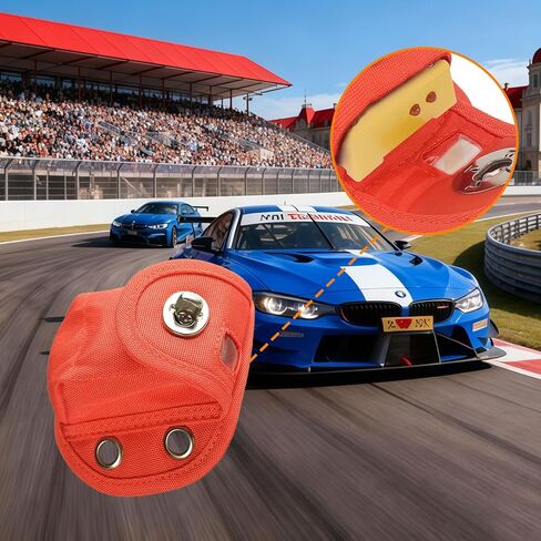 حقيبة تثبيت مستجيبة - حافظة نايلون برتقالية مقاومة للماء مع نافذة حالة لسيارة السباق والكارت، مثالية للمتسابقين المحترفين والهواة، حقيبة تثبيت على الأجهزة العالمية in Kuwait