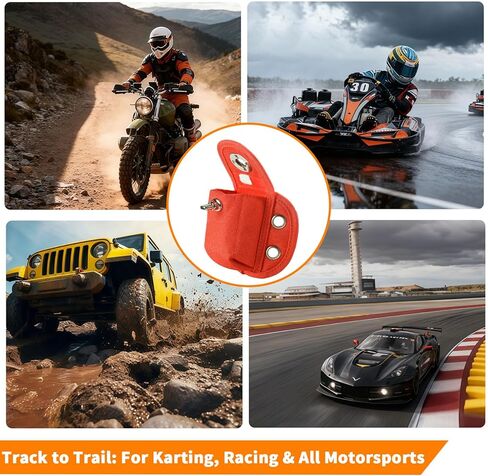 حقيبة تثبيت مستجيبة - حافظة نايلون برتقالية مقاومة للماء مع نافذة حالة لسيارة السباق والكارت، مثالية للمتسابقين المحترفين والهواة، حقيبة تثبيت على الأجهزة العالمية in Kuwait