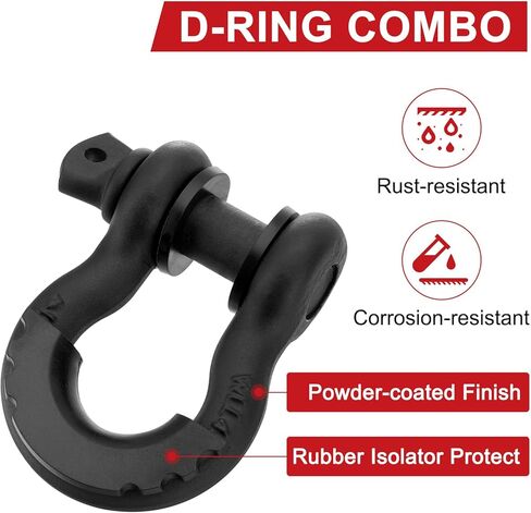 مجموعة الأغلال الخلفية على شكل حرف D متوافقة مع Toyota Tacoma 2WD 4WD 2024 2025 تناسب الأغلال بقطر دبوس 7/8 بوصة مع أجهزة عازلة مطاطية in Kuwait