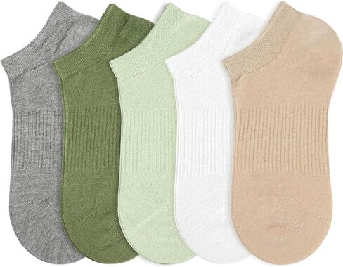 Ultra Thin Ankle Socks for Women, 5 Pairs Bamboo Rayon Low Cut Breathable Seamless Lightweight Pastal Colors Soft Socks in Saudi Arabia
