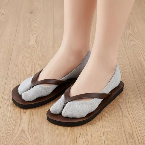 4 Pairs Cotton Tabi Sock Flip Flop Socks Unisex Split Toe Tabi Split Toe Socks Low Cut Splits Toes Cotton No Show Sock for Flip Flop Geta Sneaker Loafer Boat Shoes Flats in Saudi Arabia