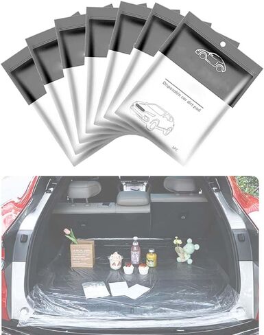 6 Pack Disposable Cargo Mat Liner Protective Cover Waterproof Guard Car Trunk Mat Protector Pads for Road Travel Camping Picnic SUV Truck Van Camper RV Sedan Protecting Trunk Carpet from Dirt in Kuwait