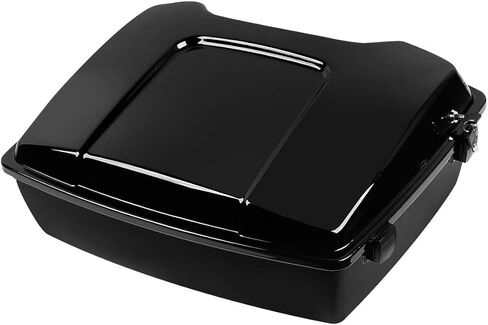 XMT-MOTO Chopped Tour Trunk Luggage W/Black Latch Fit for Harley Touring Models 1997-2013 Vivid Black in Saudi Arabia