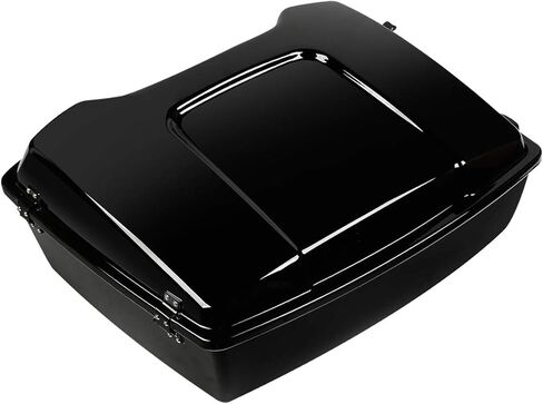 XMT-MOTO Chopped Tour Trunk Luggage W/Black Latch Fit for Harley Touring Models 1997-2013 Vivid Black in Saudi Arabia