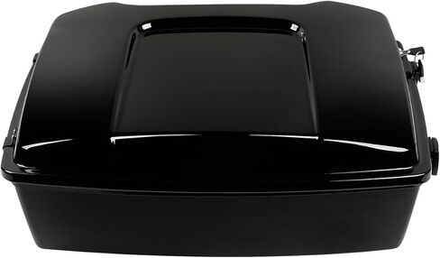 XMT-MOTO Chopped Tour Trunk Luggage W/Black Latch Fit for Harley Touring Models 1997-2013 Vivid Black in Saudi Arabia
