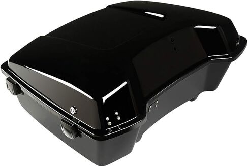 XMT-MOTO Chopped Tour Trunk Luggage W/Black Latch Fit for Harley Touring Models 1997-2013 Vivid Black in Saudi Arabia